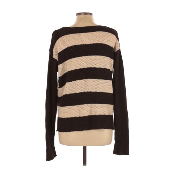 Ambiance | Stripe Brown Beige Long Sleeve - Picture 11 of 13